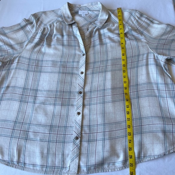 J. Jill plaid soft flannel button down top - Picture 5 of 9
